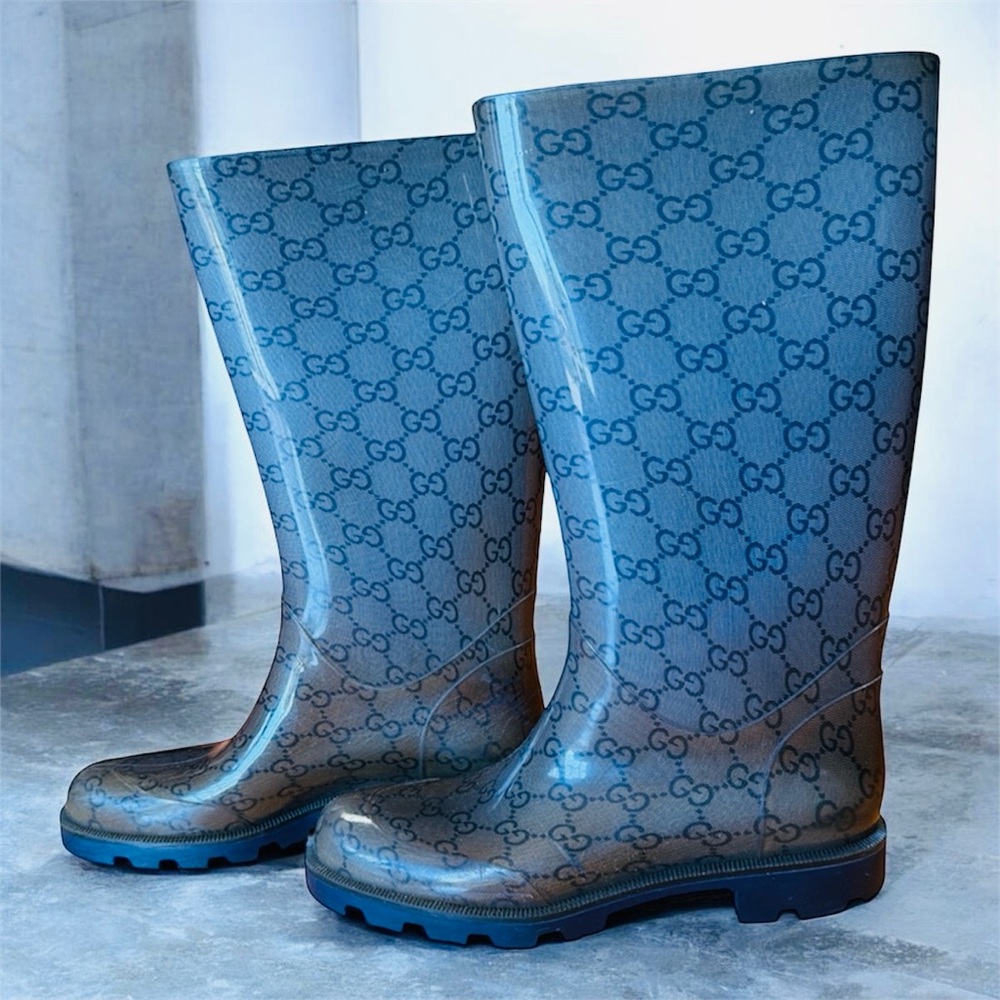 Authentic Gucci Monogram Rain Boots - image 4